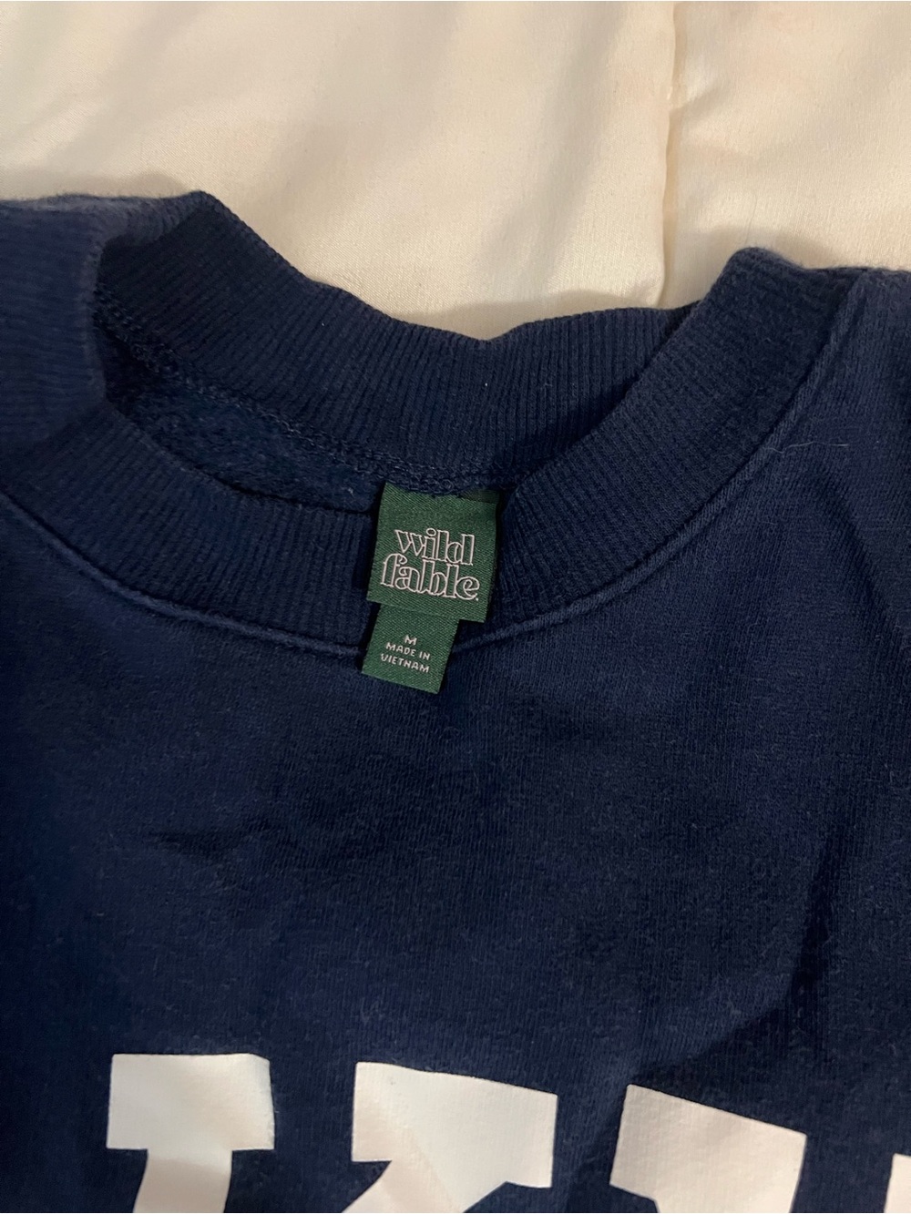 Tokyo Cropped Graphic Crewneck Sweatshirt - Navy - Picture 2 of 2